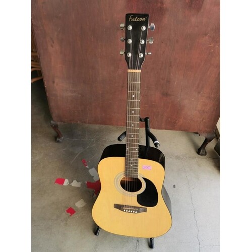 "Faclon" Acoustic Guitar with Soft Case & Stand