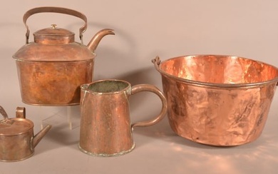Four Pieces of Antique Copperware.