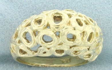 Free Form Bombe Ring in 14k Yellow Gold