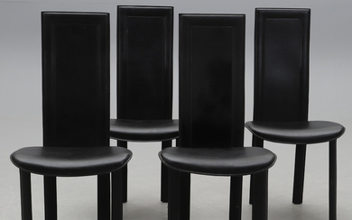 GIORGIO CATTELAN. A set of four Italian chairs from the end of the 20th century.