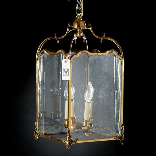 George III style brass hall lantern