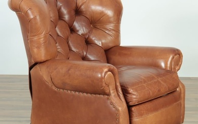 George Smith Style Leather Club Chair