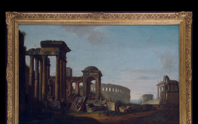 Giovanni Paolo Pannini (Piacenza, 1691 - Roma, 1765), Capriccio architettonico