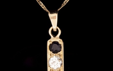 Gold, Diamonds & Sapphires Pendant
