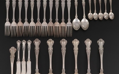 Gorham "Cambridge" Sterling Silver Flatware and Serving Utensils, Late 19th C.