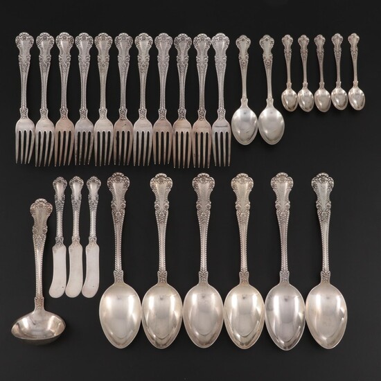 Gorham "Cambridge" Sterling Silver Flatware and Serving Utensils, Late 19th C.