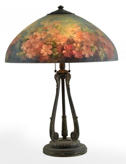 Handel table lamp #6688 with reverse painted glass