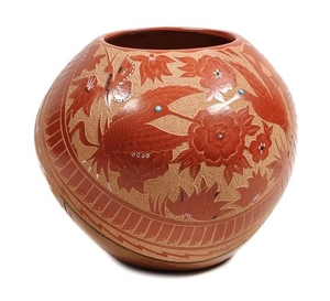 Helen Tafoya Henderson (Jemez, 20th Century) Redware Vase