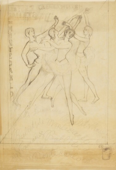 Illustration Design for Les Ballets de Monte Carlo by Gérard Mulys, Natalia Sergeevna Goncharova