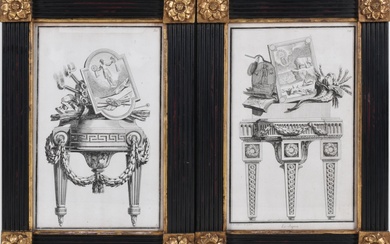 JEAN-CHARLES DELAFOSSE, FRENCH 1734-1789, L'AMERIQUE and LE JAPON, Engraving, Frames: 19 x 13 1/4 in. (48.3 x 33.7 cm.)