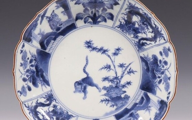 Japan, blue and white porcelain plate, Edo period,...