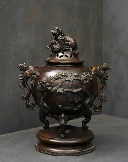 Japanese perfume burner early 20th century Copper