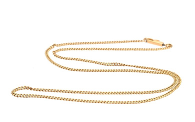 Jewellery Chain CHAIN, 18K gold, "curb", box clasp, length ...