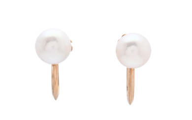 Jewellery Pearl earrings PEARL EARRINGS, 14K gold, freshwater pearls, screwback...