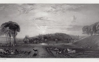 Joseph Mallord William Turner Petwoth Park 1863 Engraving Signed