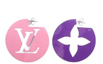 LOUIS VUITTON Earrings Booklet Reil Perfect Match MP3075 Louis Vuitton Purple/Pink LV