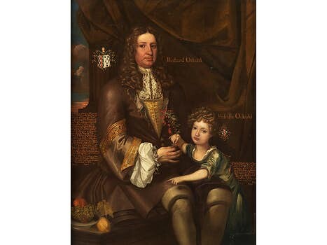 Maler um 1700 nach flämischen Vorbildern, BILDNIS DES RICHARD OCKOLD UND SEINER KLEINEN TOCHTER PRISCILLA OCKOLD