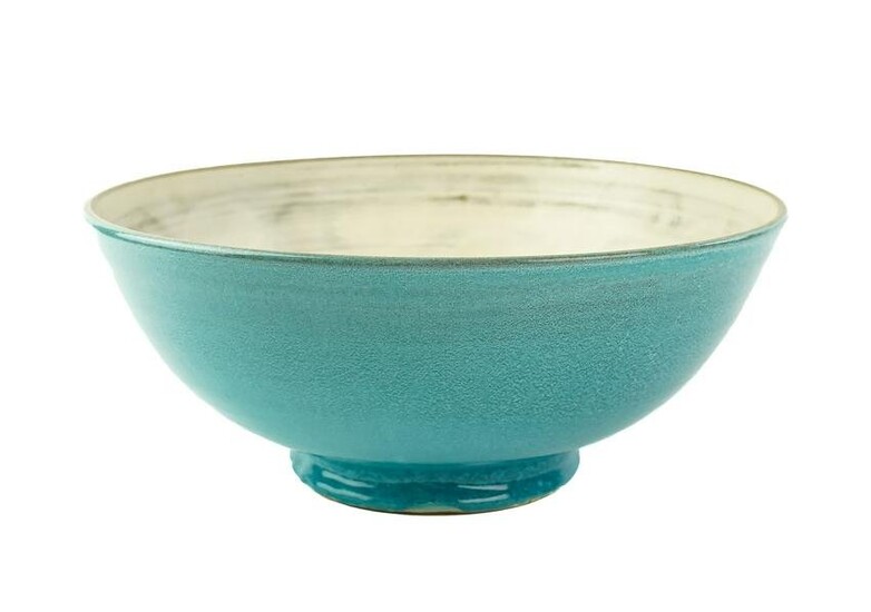 Marblehead Pottery Turquoise Glaze Center Bowl