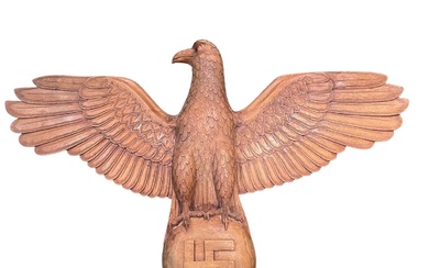 Massive Nazi Third Reich Eagle Hand Carved