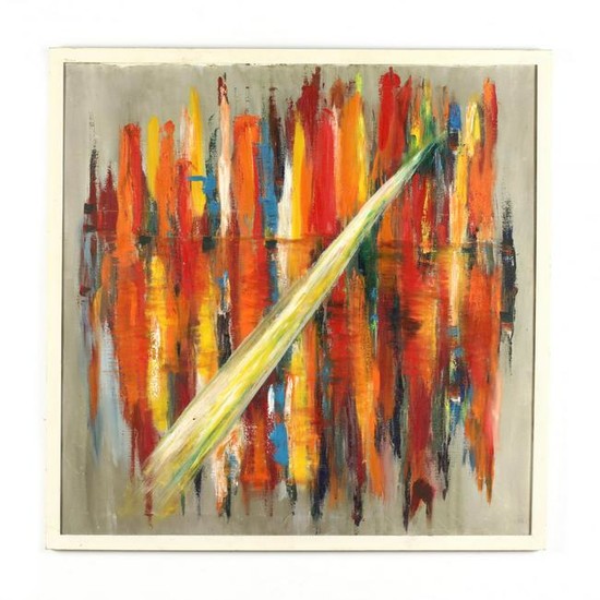 Mid-Century Abstract Painting by Isabell Keely
