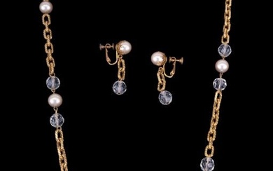 Miriam Haskell Antique Estate Necklace & Earrings