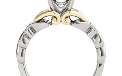Natural 2.07 CTW Diamond Engagement Ring 14K Yellow Gold