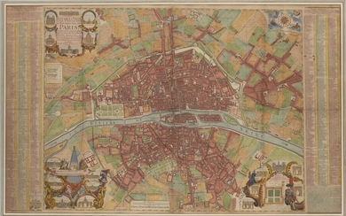Nicolas DE FER (1646-1720), "Plan de la Ville, Cité, Université et Fauxbourgs de Paris"