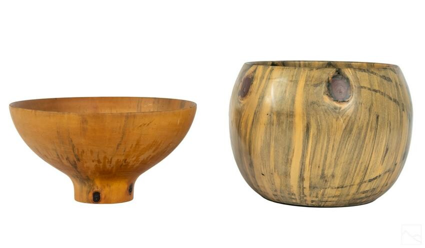 Norfolk Island Pine Hawaiian Calabash Wood Bowls