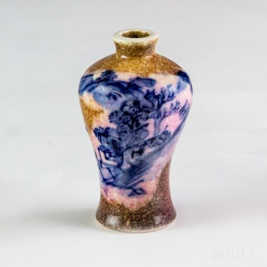 Old Chinese Miniature Porcelain 2 1/2" Bud Vase