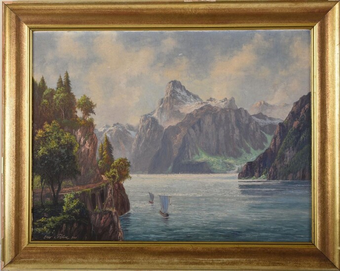 Otto von Pidoll. Bavarian Alpine Lake.