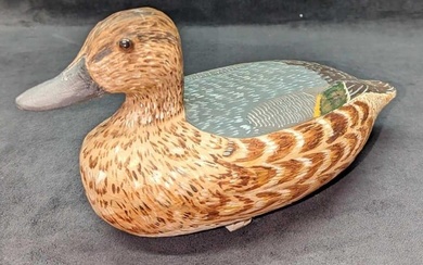 P&D Carved Wood Mallard Duck Decoy