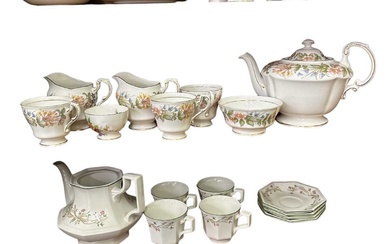 PARAGON; a part tea service decorated in the 'Country Lane'...