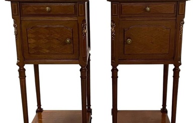 Pair Louis XVI Style End, Bedside Tables, Humidor