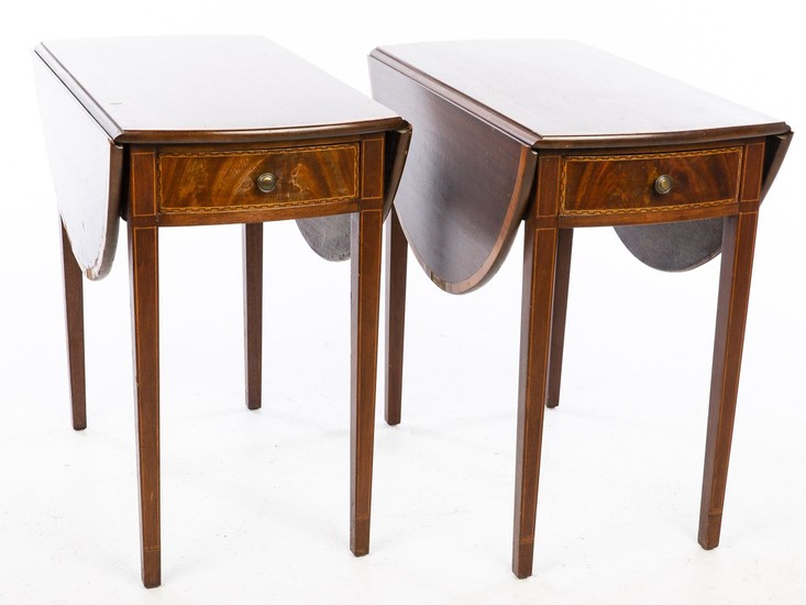 Pair of George III Style Pembroke Tables, 20th century EV1DJ