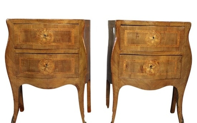 Pair of Louis XV Style Side Commodes circa...