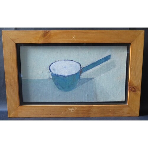 Peter Burgess, The Blue Pan, oil on board, 33x27cm, framed &...
