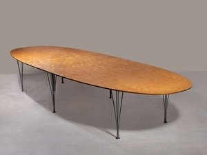 Piet HEIN & Bruno MATHSSON 1907-1988 & 1905-1996 Grande table mod. Superellispe - Création 1963