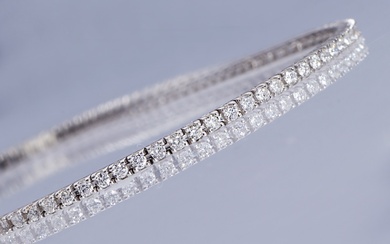 Poesia Crieri. Brilliant tennis bracelet of 18 kt. white gold, total approx. 1.45 ct. (G/SI)