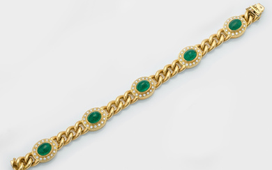 Prachtvolles Smaragd-Brillant-Armband von Leicht