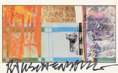 RAUSCHENBERG ROBERT: (1925-2008) American Artist associated with the Pop Art movement. Signed colour...
