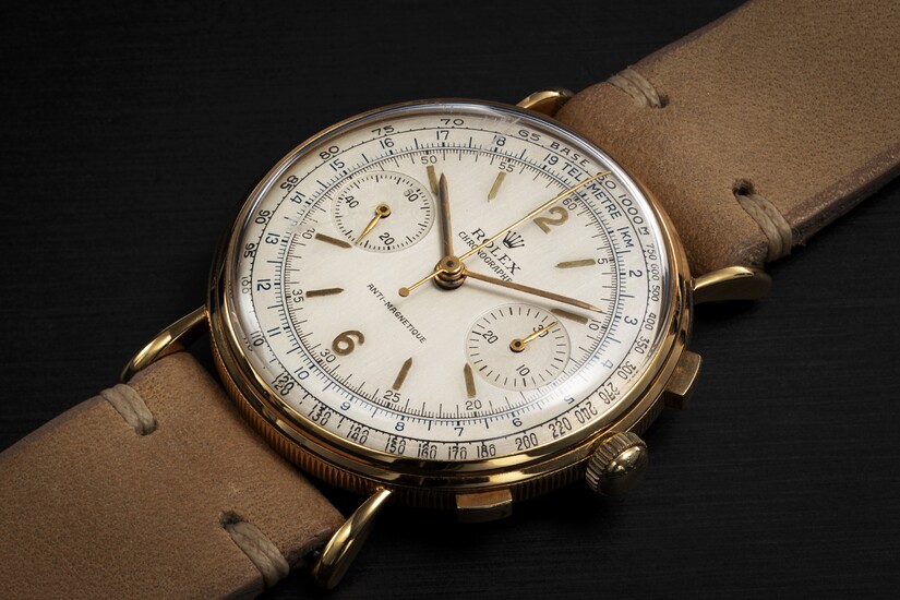 ROLEX, REF. 4062 ANTI-MAGNETIQUE, A YELLOW GOLD MANUAL-WINDING CHRONOGRAPH