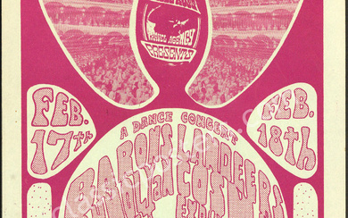 Rare Early 1967 Grande Ballroom Handbill