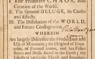 Ray (John). Three Physico-Theological Discourses, 2nd edition, London: 1693 and 2 others