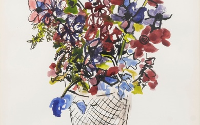 Renato Guttuso (Bagheria 1911 - Roma 1987) Flowers in the vase, 1979