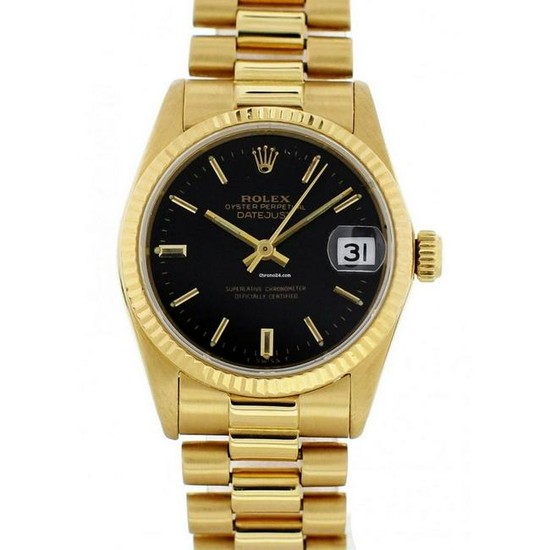 Rolex Oyster Perpetual Midsize Datejust 6827 18k Yellow