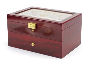 Rolex cherry wood dealer display box with base drawer, 16cm ...