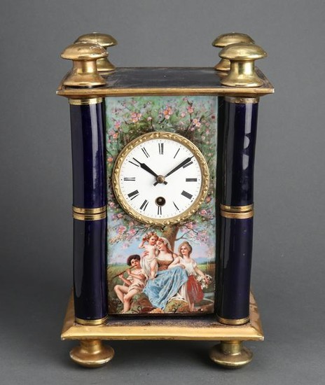 Royal Vienna Marked Brevete Porcelain Mantel Clock