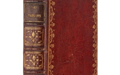 SAINT-LAMBERT (Jean-François). Les Saisons, Poëme, Amsterdam, 1769. In-8° relié plein maroquin rouge (Reliure d'époque)