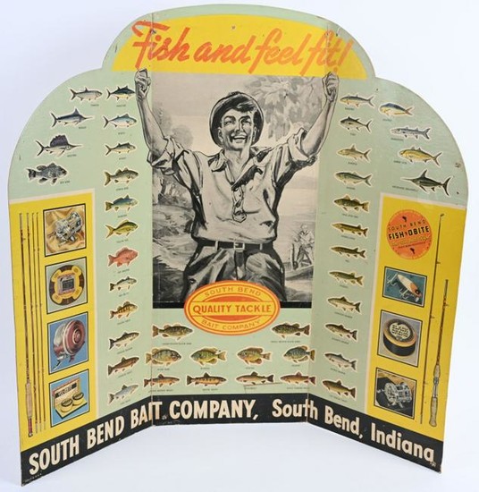 SCARCE ORIGINAL 1930'S SOUTH BEND FISHING DISPLAY
