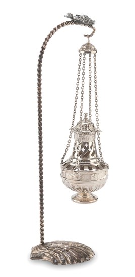 SILVER-PLATED CENSER MODEL - EARLY 20TH CENTURY